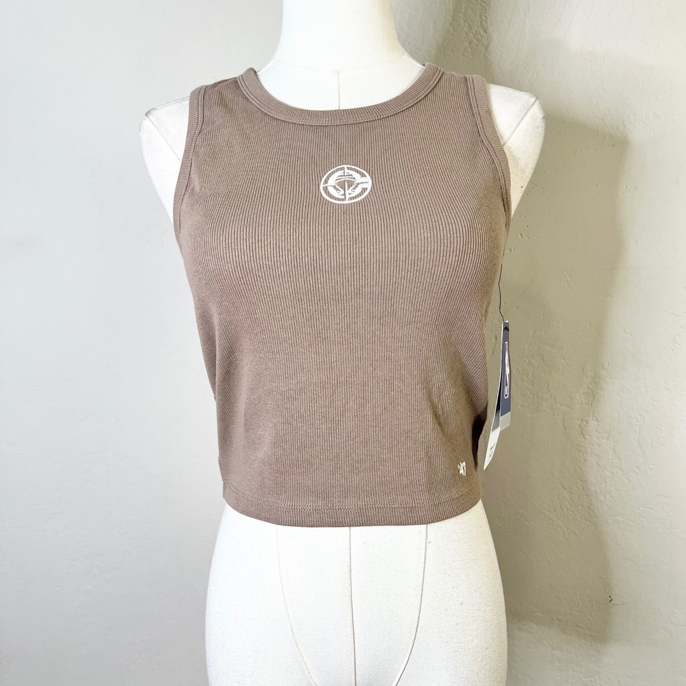 Los Angeles Clippers 47 Brand Tank Top Womens Size Medium Brown Ribbed Crop New